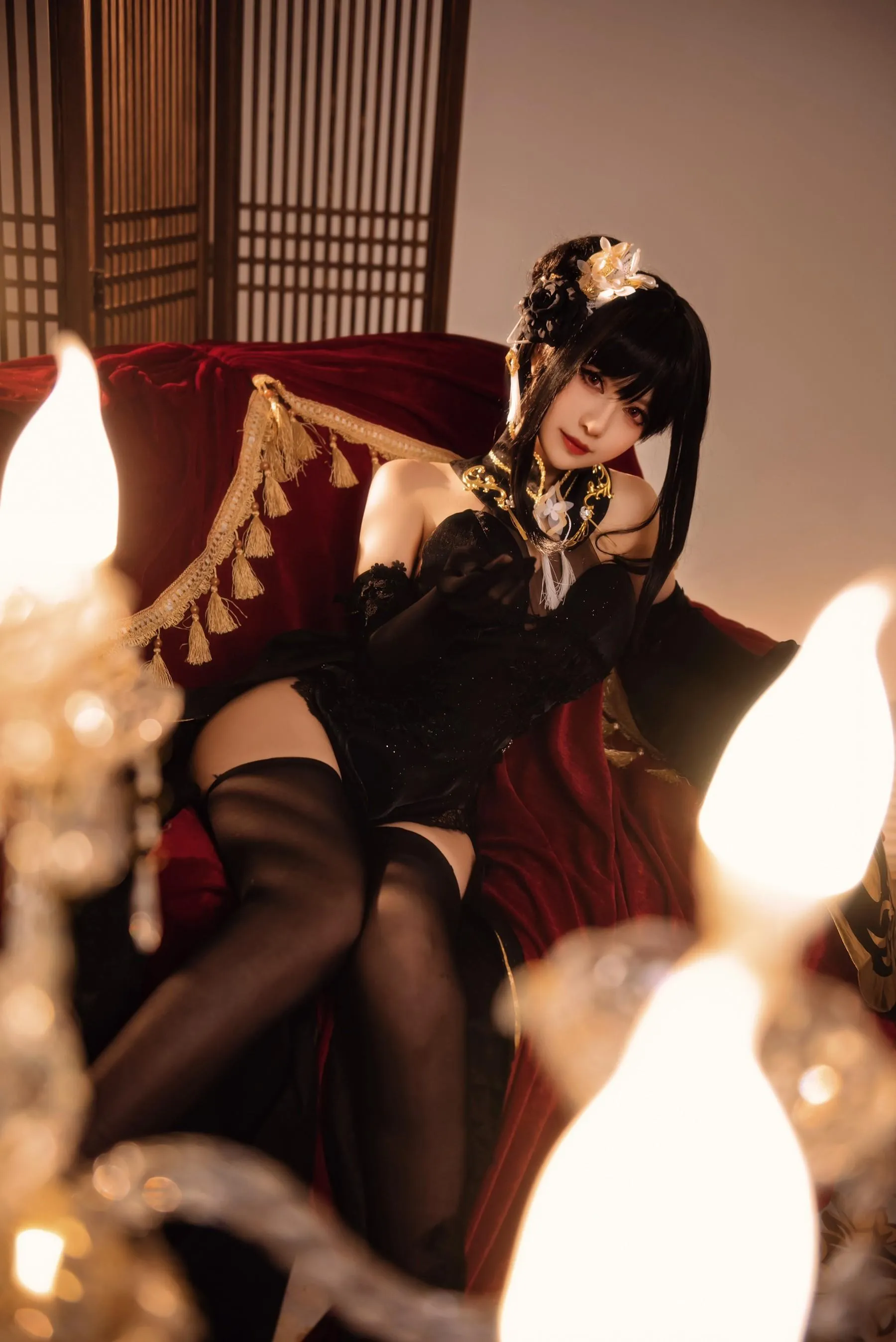 shika小鹿鹿 – NO.92 碧蓝航线镇海 奇奢花苑 [28P]插图8